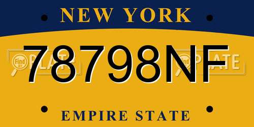 78798NF New York License Plate