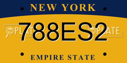 788ES2 New York License Plate