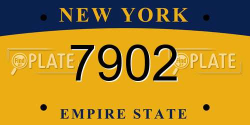 7902 New York License Plate