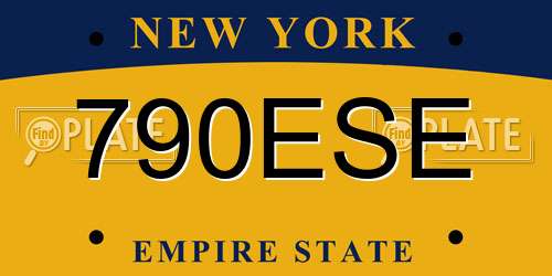 790ESE New York License Plate