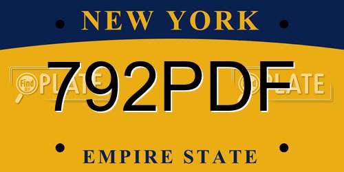 792PDF New York License Plate