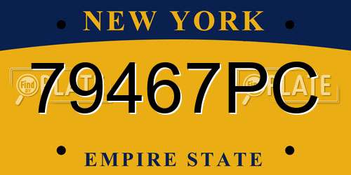 79467PC New York License Plate