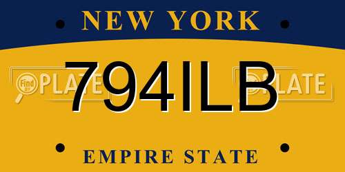 794ILB New York License Plate
