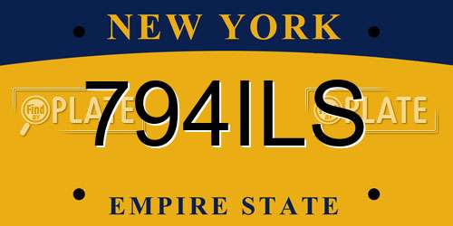 794ILS New York License Plate