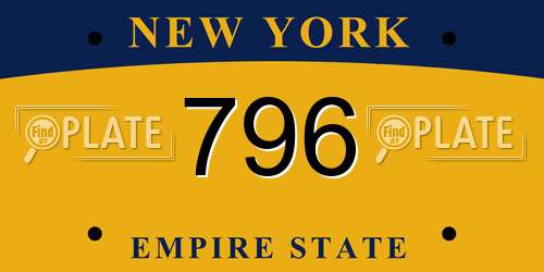796 New York License Plate