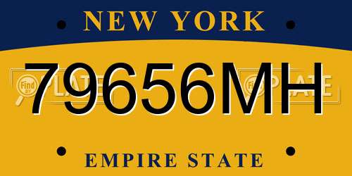 79656MH New York License Plate