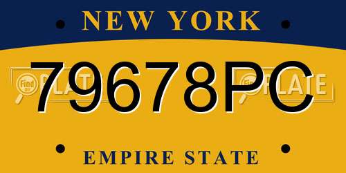 79678PC New York License Plate