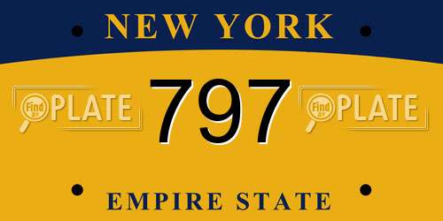 797 New York License Plate