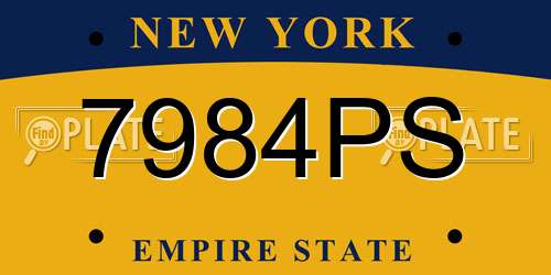 7984PS New York License Plate