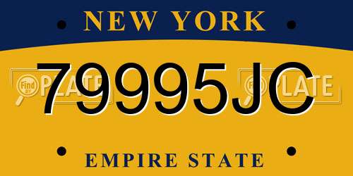 79995JC New York License Plate