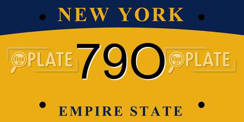 79O New York License Plate