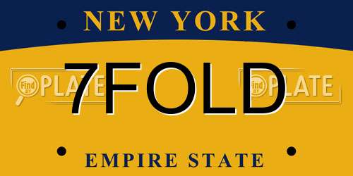 7FOLD New York License Plate