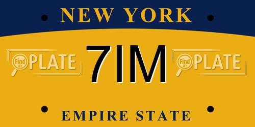 7IM New York License Plate