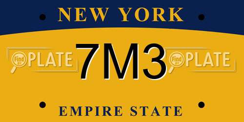 7M3 New York License Plate