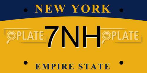 7NH New York License Plate