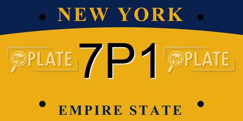7P1 New York License Plate