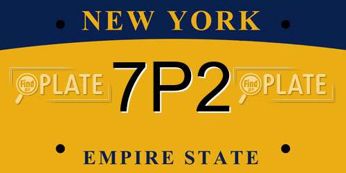 7P2 New York License Plate