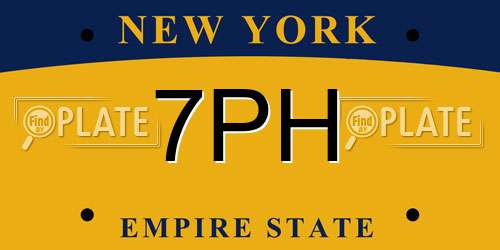7PH New York License Plate