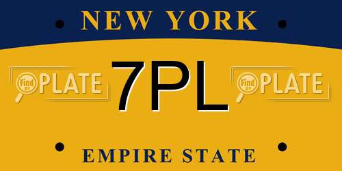 7PL New York License Plate