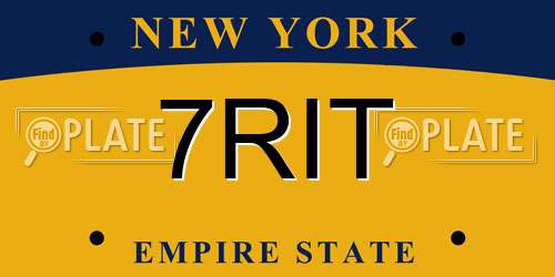 7RIT New York License Plate