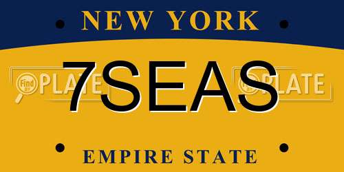 7SEAS New York License Plate