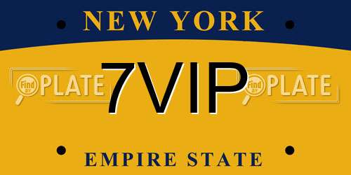 7VIP New York License Plate