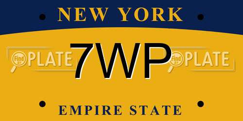 7WP New York License Plate