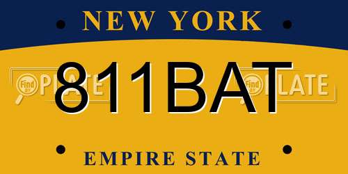 811BAT New York License Plate