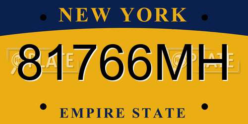 81766MH New York License Plate