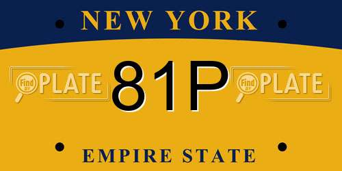81P New York License Plate