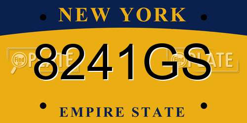 8241GS New York License Plate