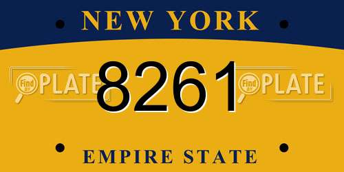 8261 New York License Plate