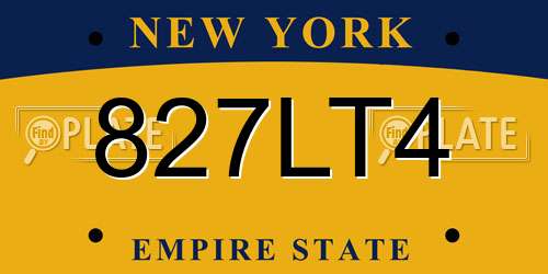 827LT4 New York License Plate