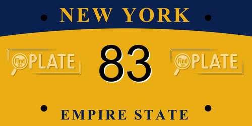 83 New York License Plate