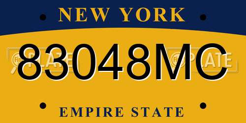 83048MC New York License Plate