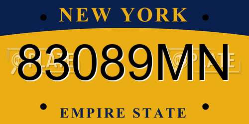 83089MN New York License Plate