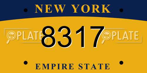 8317 New York License Plate