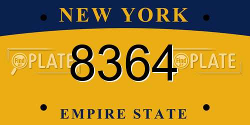 8364 New York License Plate