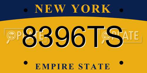 8396TS New York License Plate