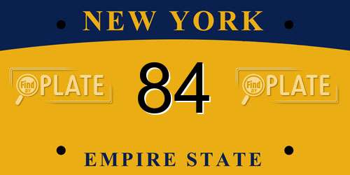 84 New York License Plate