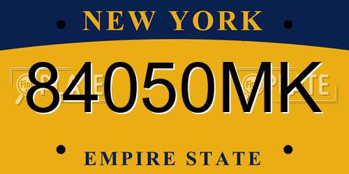 84050MK New York License Plate