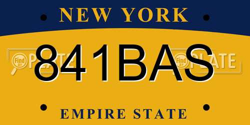 841BAS New York License Plate