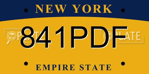 841PDF New York License Plate