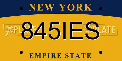 845IES New York License Plate