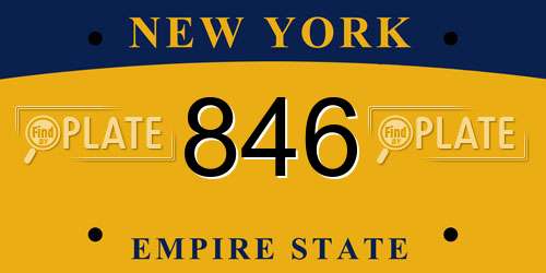 846 New York License Plate