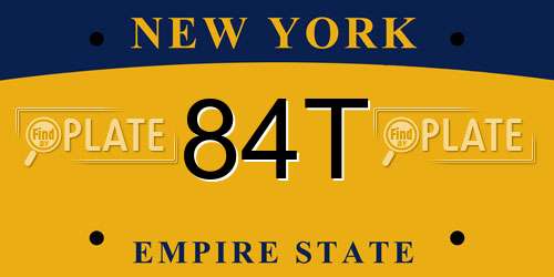 84T New York License Plate