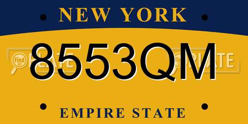8553QM New York License Plate