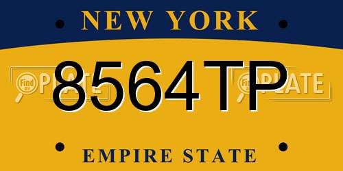 8564TP New York License Plate