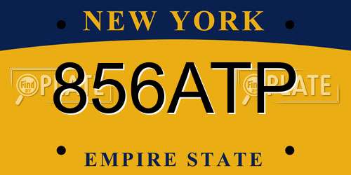 856ATP New York License Plate