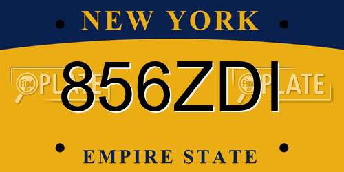 856ZDI New York License Plate